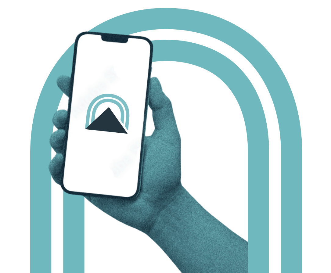 Phone with company logo for contact us