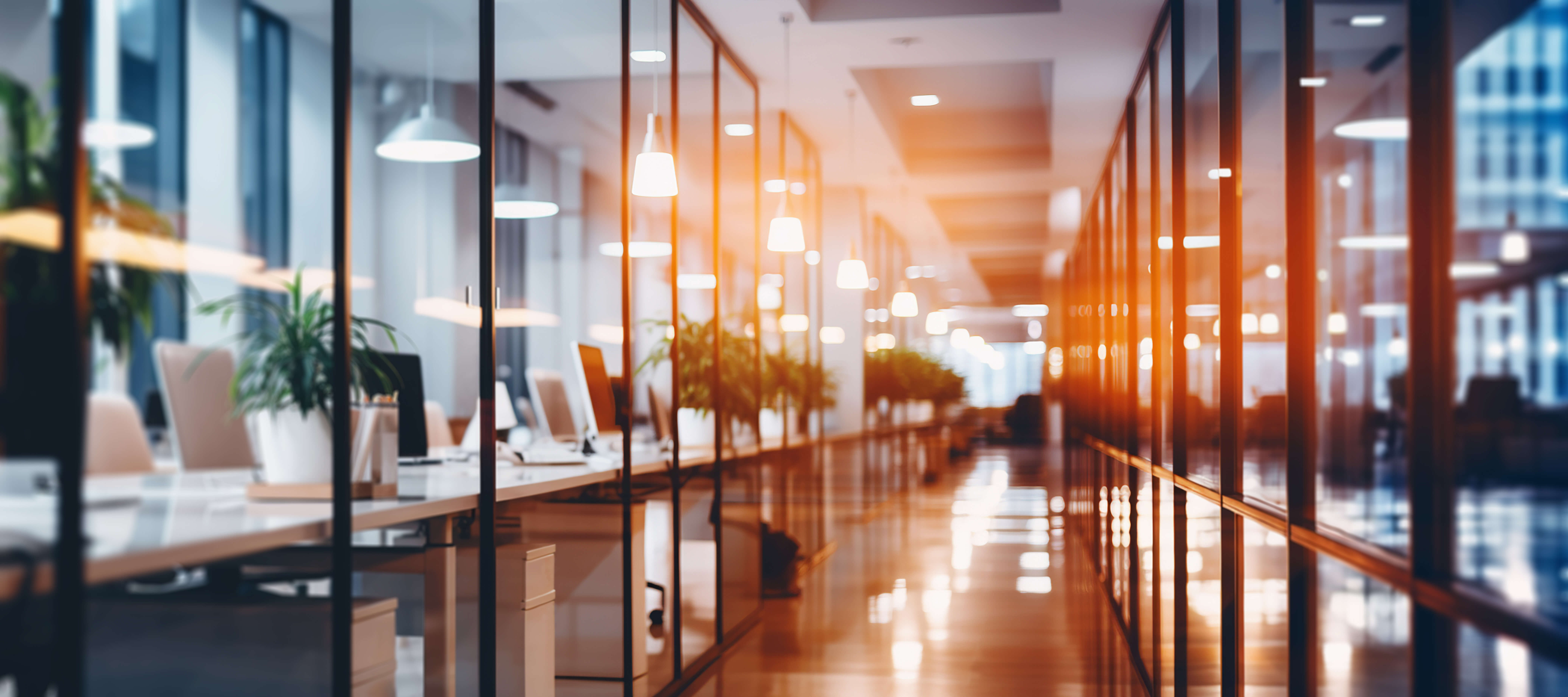 Open office hallway